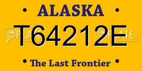 T64212E Alaska License Plate