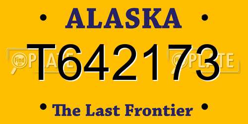 T642173 Alaska License Plate
