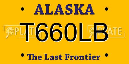 T660LB Alaska License Plate