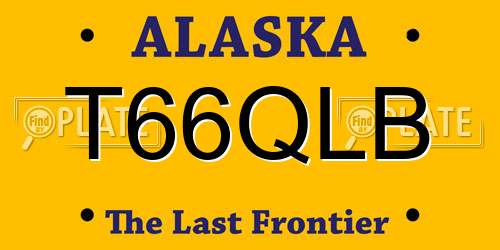 T66QLB Alaska License Plate