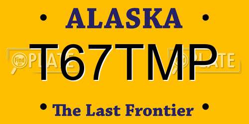 T67TMP Alaska License Plate