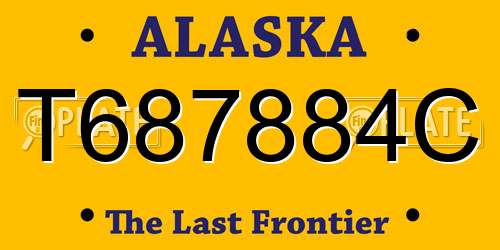 T687884C Alaska License Plate