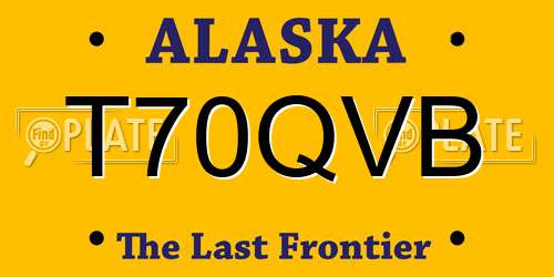 T70QVB Alaska License Plate