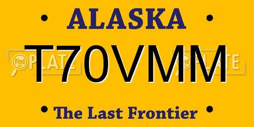 T70VMM Alaska License Plate