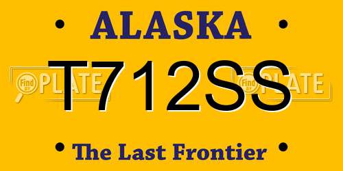 T712SS Alaska License Plate
