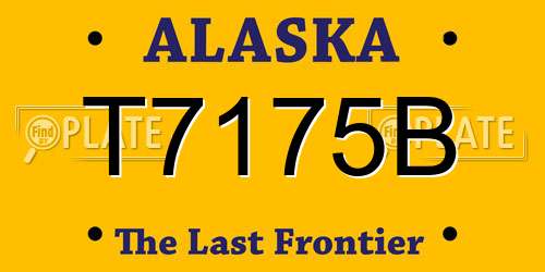 T7175B Alaska License Plate