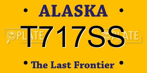 T717SS Alaska License Plate