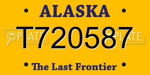 T720587 Alaska License Plate
