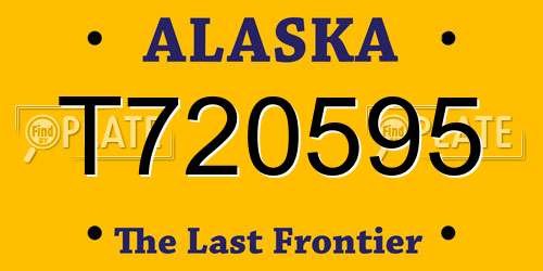 T720595 Alaska License Plate