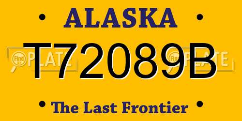 T72089B Alaska License Plate