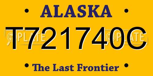 T721740C Alaska License Plate