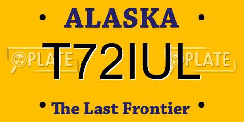T72IUL Alaska License Plate