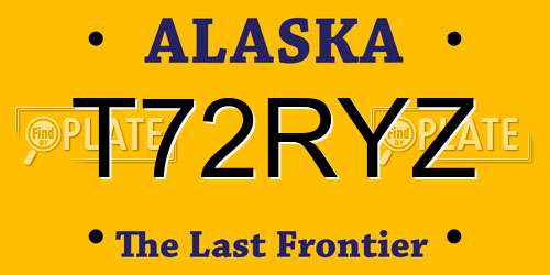 T72RYZ Alaska License Plate