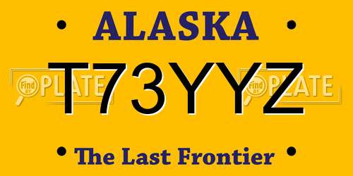 T73YYZ Alaska License Plate