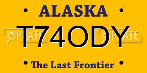 T74ODY Alaska License Plate