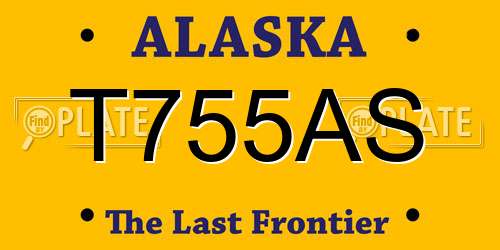T755AS Alaska License Plate
