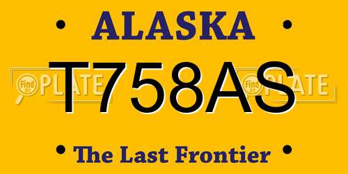 T758AS Alaska License Plate