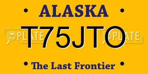 T75JTO Alaska License Plate