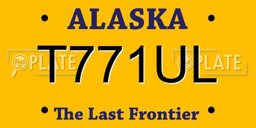 T771UL Alaska License Plate