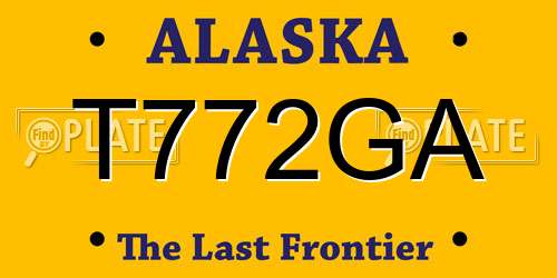 T772GA Alaska License Plate