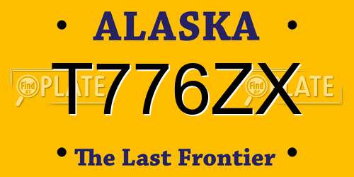 T776ZX Alaska License Plate