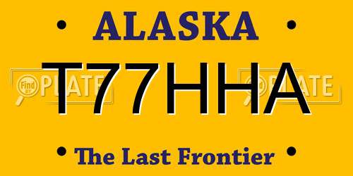 T77HHA Alaska License Plate