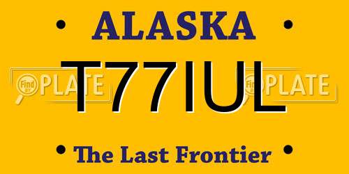 T77IUL Alaska License Plate
