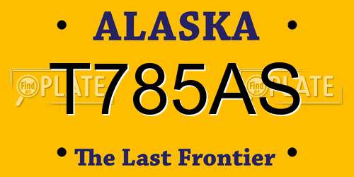 T785AS Alaska License Plate