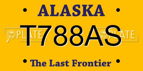 T788AS Alaska License Plate