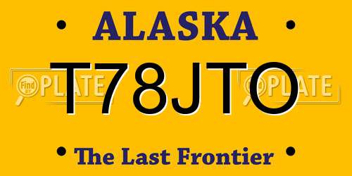 T78JTO Alaska License Plate