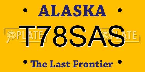 T78SAS Alaska License Plate