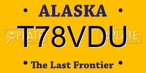 T78VDU Alaska License Plate