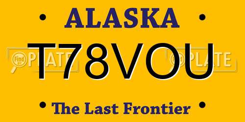 T78VOU Alaska License Plate