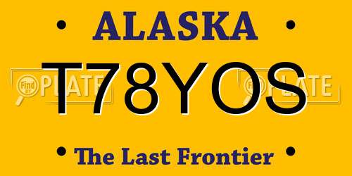 T78YOS Alaska License Plate