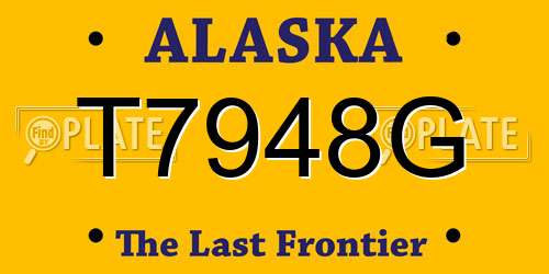 T7948G Alaska License Plate