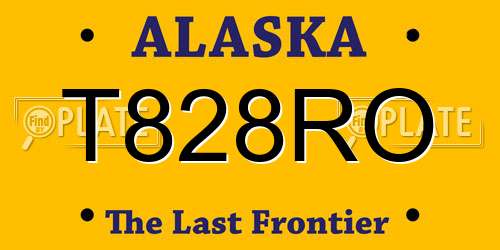 T828RO Alaska License Plate