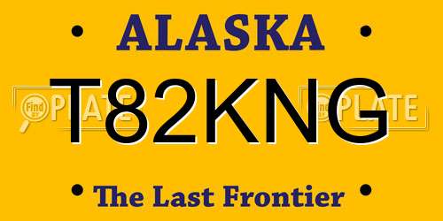 T82KNG Alaska License Plate