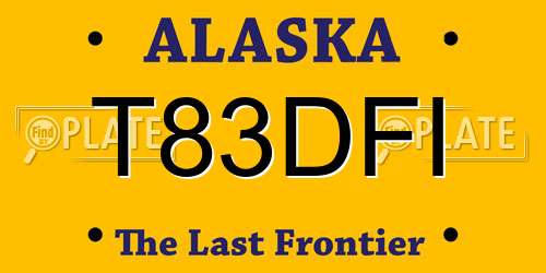 T83DFI Alaska License Plate