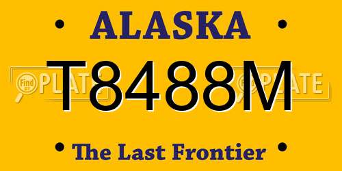 T8488M Alaska License Plate