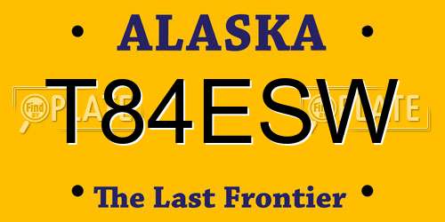 T84ESW Alaska License Plate