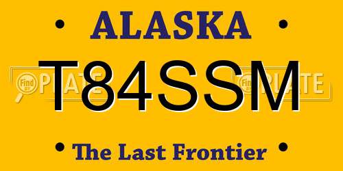 T84SSM Alaska License Plate