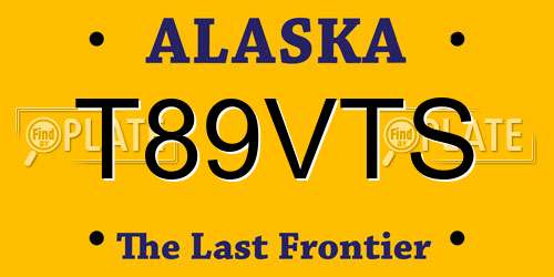 T89VTS Alaska License Plate