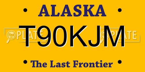 T90KJM Alaska License Plate