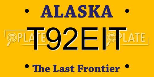 T92EIT Alaska License Plate
