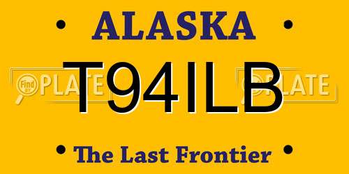T94ILB Alaska License Plate