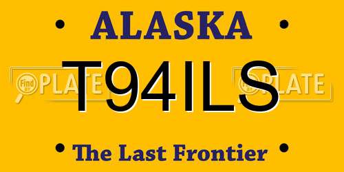 T94ILS Alaska License Plate