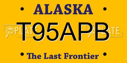 T95APB Alaska License Plate