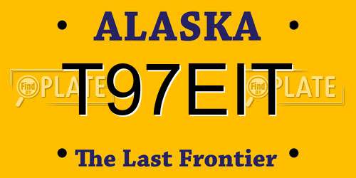 T97EIT Alaska License Plate