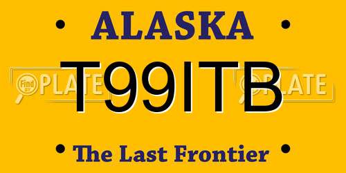 T99ITB Alaska License Plate