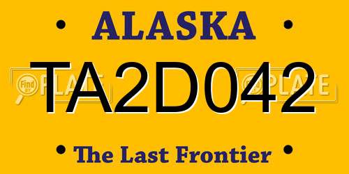 TA2D042 Alaska License Plate
